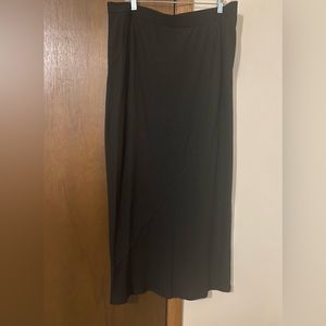 Eileen Fisher long black knit skirt.